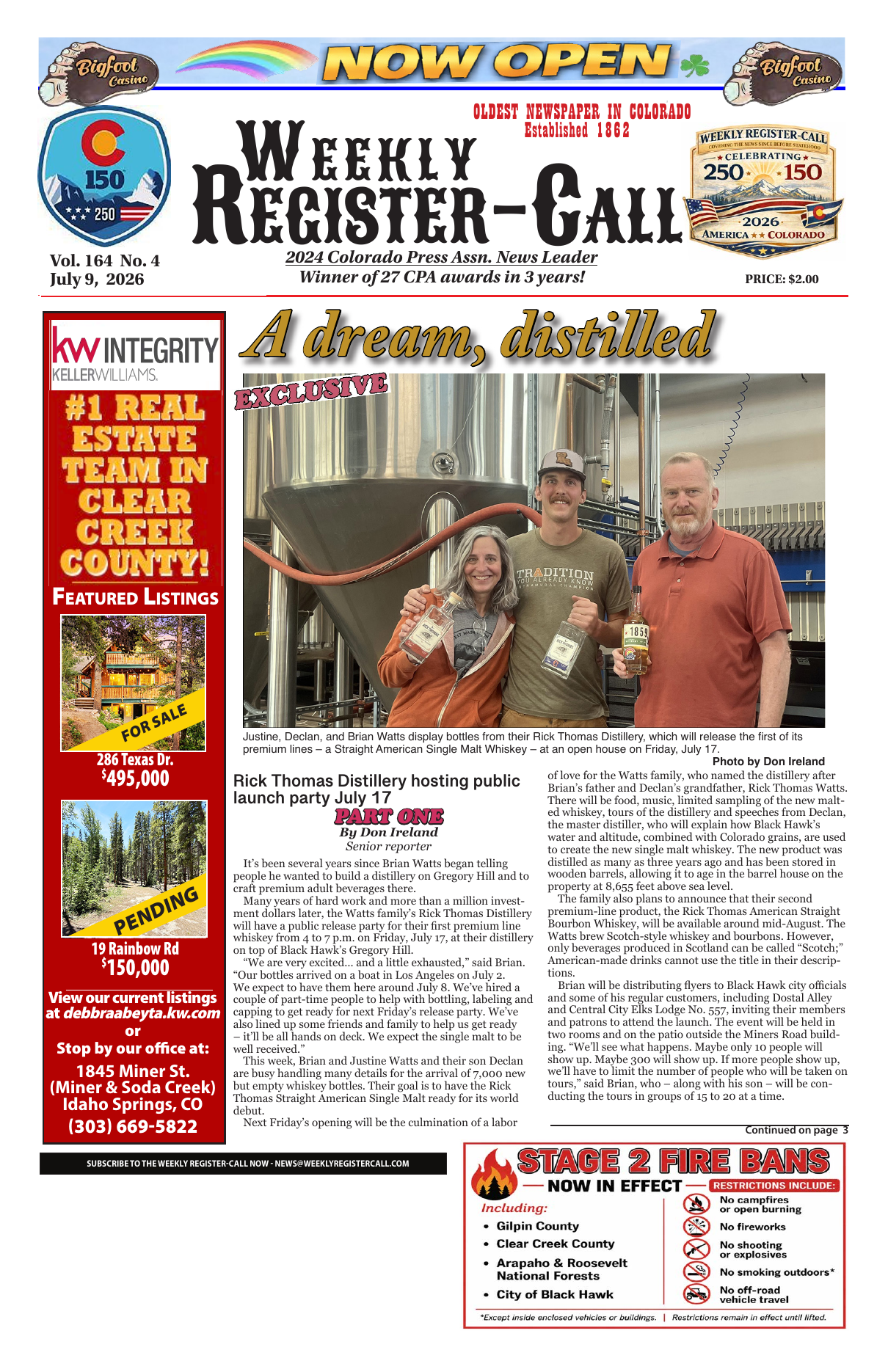 July 9, 2026 Register Call front page