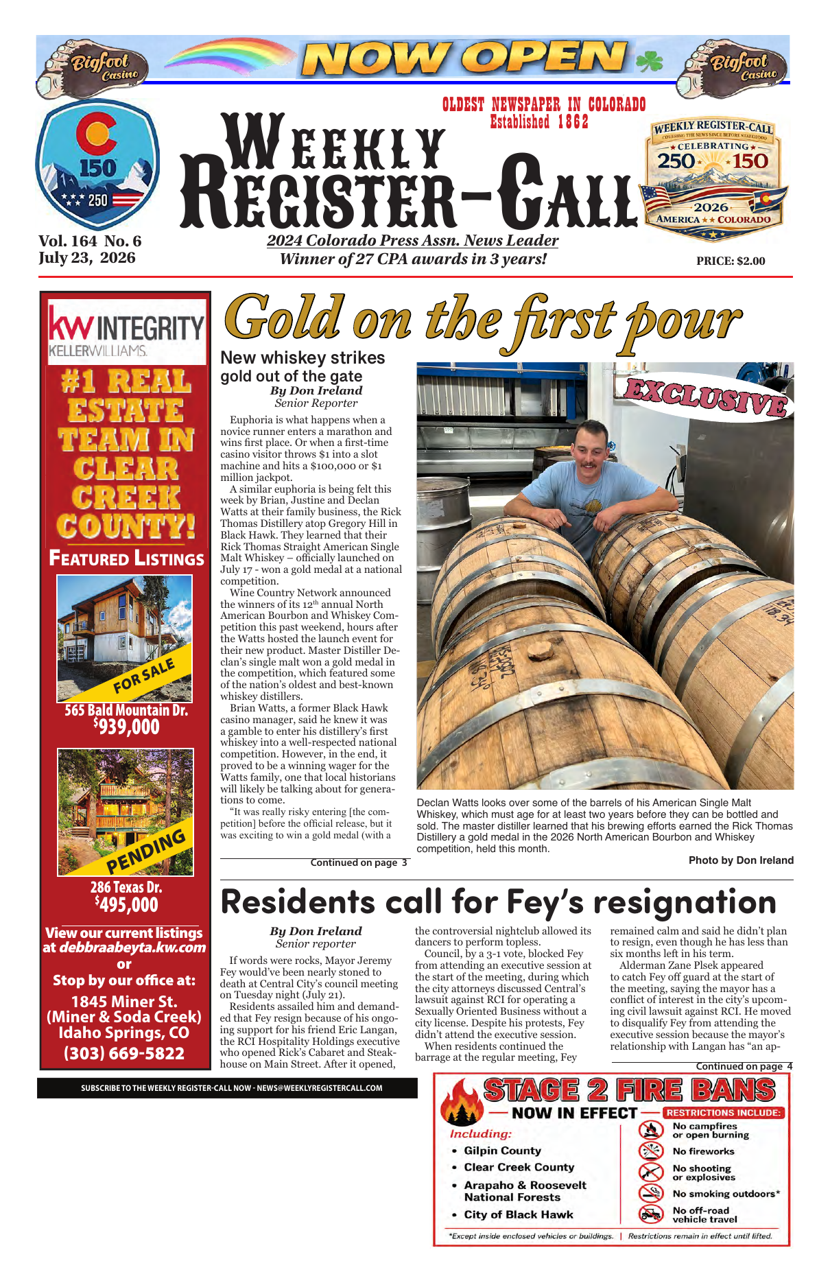 July 23, 2026 Register Call front page