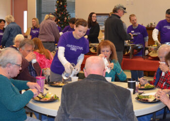 Gilpin’s seniors enjoy a special holiday repast provided by Ameristar