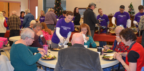 Gilpin’s seniors enjoy a special holiday repast provided by Ameristar