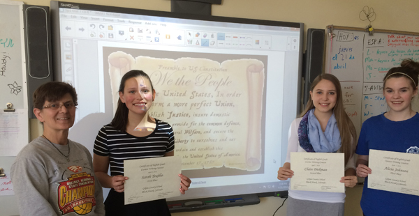 Cursive writing competition validates skill