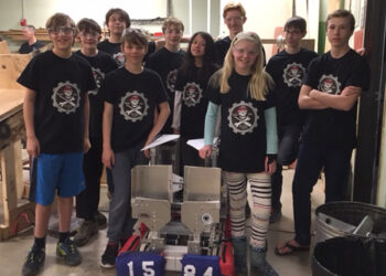 Nederland HS Pirates team competing in Colorado Regional Robotics Competition