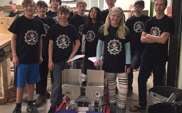 Nederland HS Pirates team competing in Colorado Regional Robotics Competition
