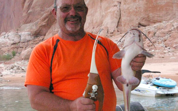 My first fish with a vintage Pocket Fisherman