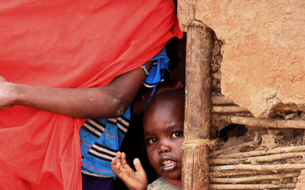 Visiting a Maasai village in Kenya