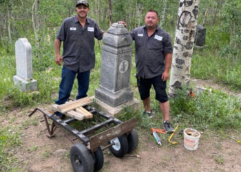 Returning the headstones to their rightful place