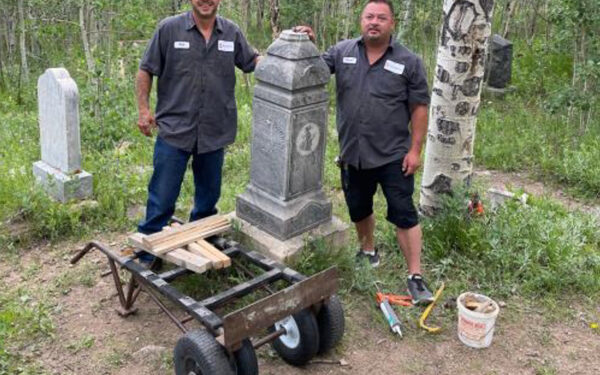 Returning the headstones to their rightful place